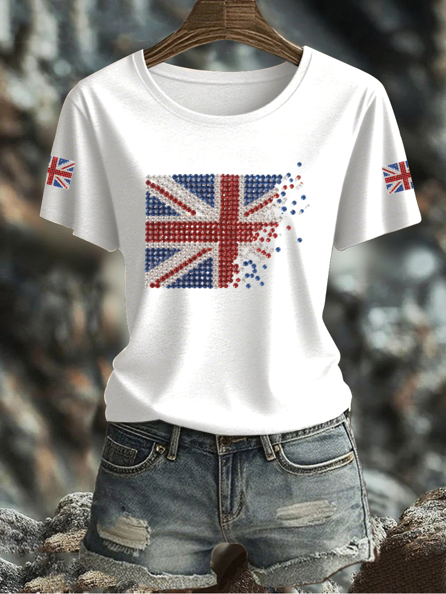 Women's UK Flag Printed T-shirt vetvanguards