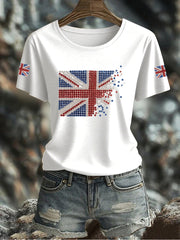 Women's UK Flag Printed T-shirt vetvanguards