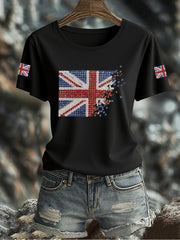 Women's UK Flag Printed T-shirt vetvanguards