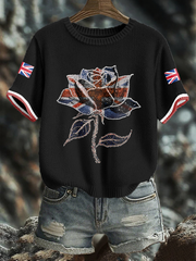 Women's UK Flag Art Printed Tops vetvanguards