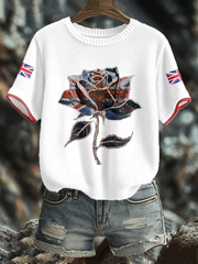 Women's UK Flag Art Printed Tops vetvanguards
