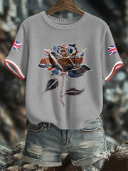 Women's UK Flag Art Printed Tops vetvanguards