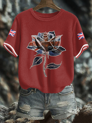Women's UK Flag Art Printed Tops vetvanguards
