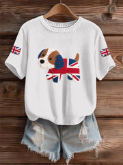 Women's UK Flag Cozy Knit Sweater vetvanguards