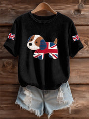 Women's UK Flag Cozy Knit Sweater vetvanguards