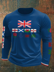 Men's UK Scotland England Northern Ireland Wales Flag Art Printed T-shirt vetvanguards