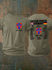 Men's British Veteran imitation cotton short-sleeved T-shirt vetvanguards