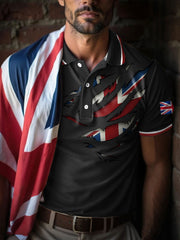 Men's UK Flag Art Printed Casual Tops vetvanguards