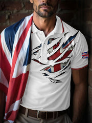 Men's UK Flag Art Printed Casual Tops vetvanguards