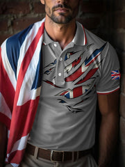 Men's UK Flag Art Printed Casual Tops vetvanguards