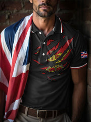 Men's UK Flag Art Printed Casual Tops vetvanguards