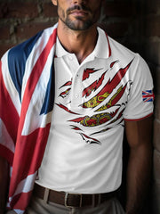 Men's UK Flag Art Printed Casual Tops vetvanguards
