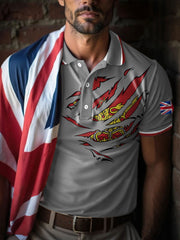Men's UK Flag Art Printed Casual Tops vetvanguards