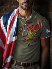 Men's UK Flag Art Printed Casual Tops vetvanguards