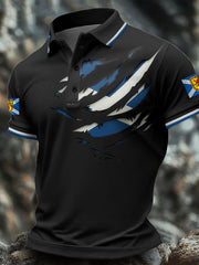 Men's Scotland Flag Art Printed Casual Tops vetvanguards
