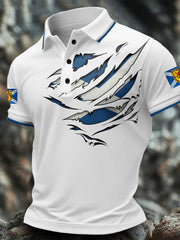 Men's Scotland Flag Art Printed Casual Tops vetvanguards