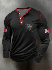 Men's UK Flag Art Printed Casual Tops vetvanguards