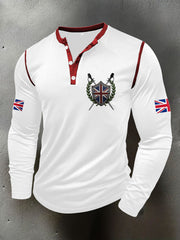 Men's UK Flag Art Printed Casual Tops vetvanguards