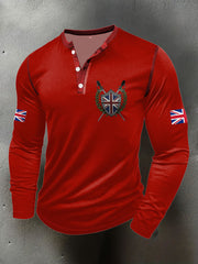 Men's UK Flag Art Printed Casual Tops vetvanguards
