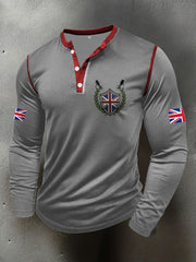 Men's UK Flag Art Printed Casual Tops vetvanguards