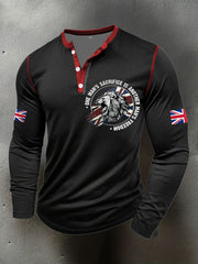 Men's UK Flag Art Printed Casual Tops vetvanguards