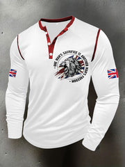 Men's UK Flag Art Printed Casual Tops vetvanguards