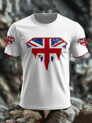 Men's UK Flag Art Printed T-shirt vetvanguards
