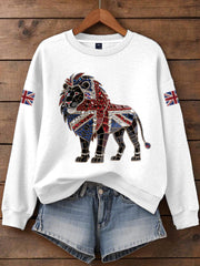 Women's British imitation diamond hot-drilling Printed Iron On Short Sleeve T-Shirt vetvanguards