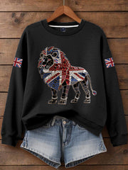 Women's British imitation diamond hot-drilling Printed Iron On Short Sleeve T-Shirt vetvanguards