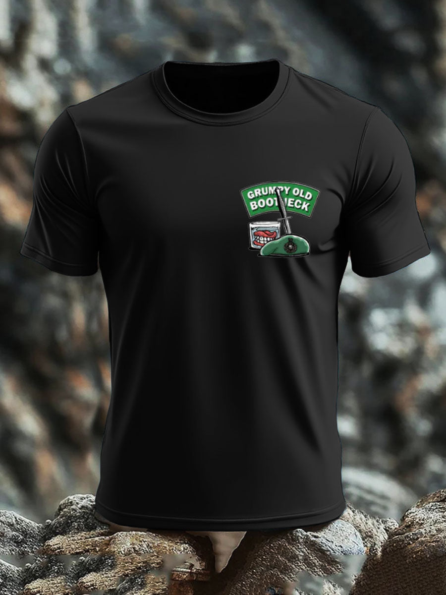 Men's British Veteran imitation cotton short-sleeved T-shirt vetvanguards