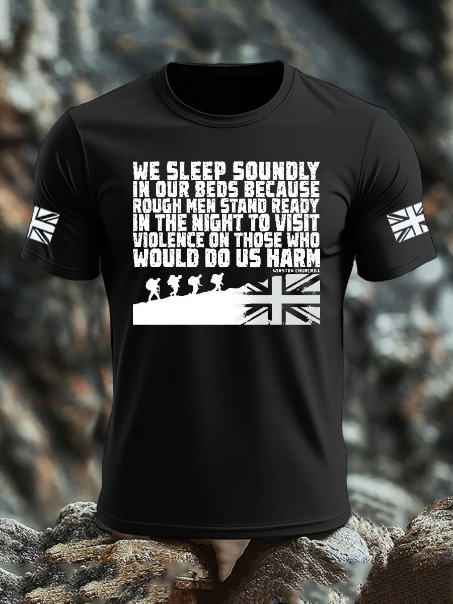 Men's British Veteran imitation cotton short-sleeved T-shirt vetvanguards
