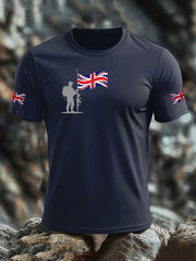 Men's British Veteran imitation cotton short-sleeved T-shirt vetvanguards