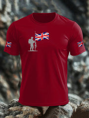 Men's British Veteran imitation cotton short-sleeved T-shirt vetvanguards