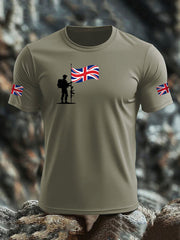 Men's British Veteran imitation cotton short-sleeved T-shirt vetvanguards