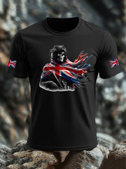 Men's British Veteran imitation cotton short-sleeved T-shirt vetvanguards