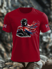 Men's British Veteran imitation cotton short-sleeved T-shirt vetvanguards