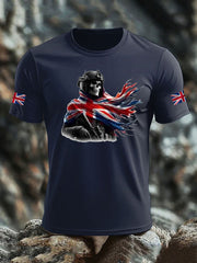 Men's British Veteran imitation cotton short-sleeved T-shirt vetvanguards