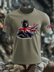 Men's British Veteran imitation cotton short-sleeved T-shirt vetvanguards