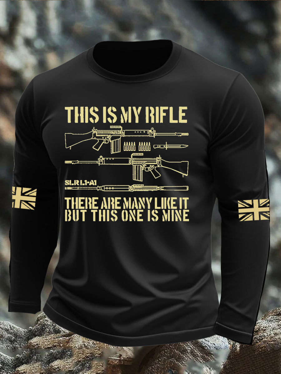 Men's British Veteran long sleeve round neck T-shirt vetvanguards