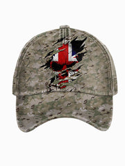 Unisex UK Flag Camouflage Skull Print Hat vetvanguards