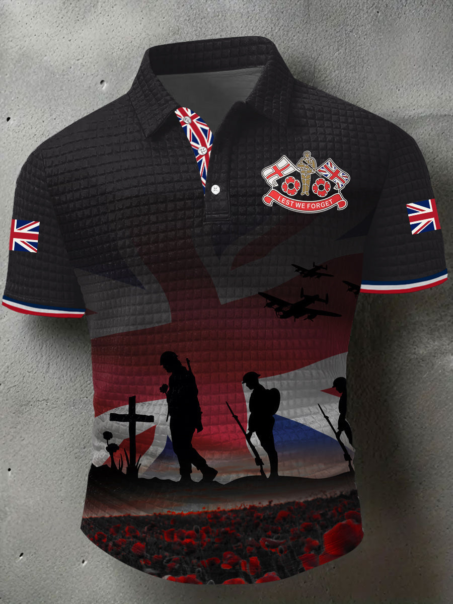 Men's Remembrance Day Lest We Forget Short Sleeve Shirt vetvanguards