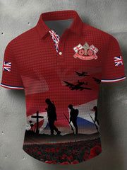 Men's Remembrance Day Lest We Forget Short Sleeve Shirt vetvanguards