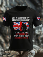 Men's Our Flag Doesn't Flay From The Wind Moving It Short Sleeves T-shirt vetvanguards