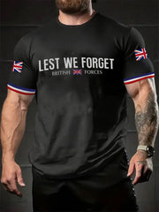 Men's Remembrance Day Lest We Forget Short Sleeves T-shirt vetvanguards
