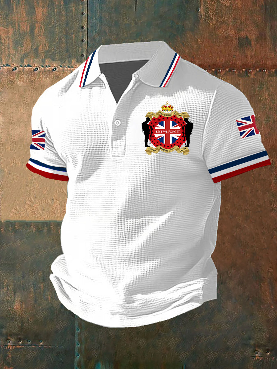 Men's Remembrance Day Lest We Forget Short Sleeve Shirt vetvanguards
