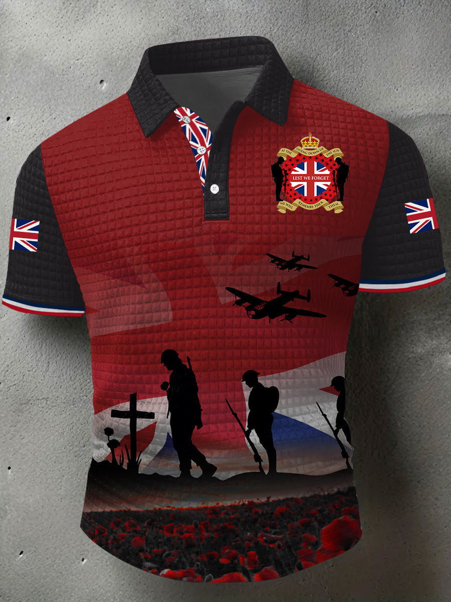 Men's Remembrance Day Lest We Forget Short Sleeve Shirt vetvanguards