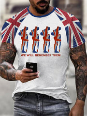 Men's Remembrance Day We Will Rermember Them Short Sleeve T-shirt vetvanguards