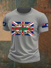Men's Falklands War UK Flag Printed T-shirt vetvanguards