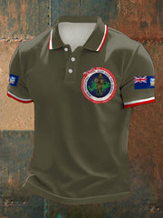Men's Falklands War UK Flag Printed Casual Tops vetvanguards