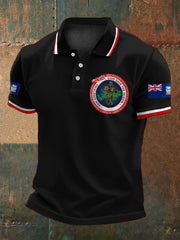 Men's Falklands War UK Flag Printed Casual Tops vetvanguards